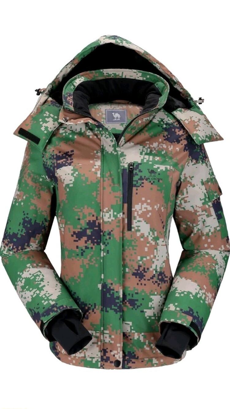 GOLDEN CAMEL Women's Winter Jacket Windproof Ski Snow Jacket Waterproof Size L